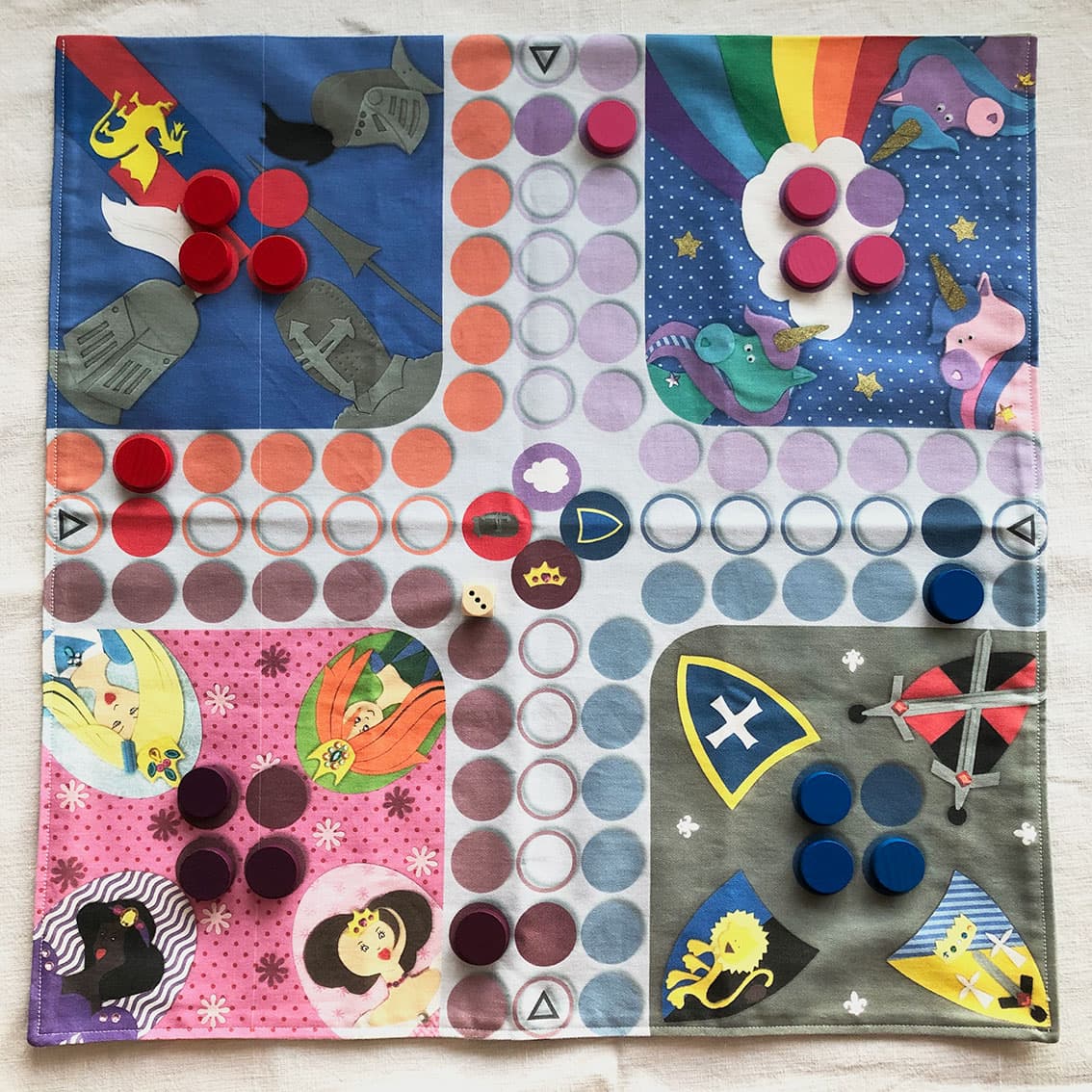 Double jeux oie/ludo nomade en tissu - vue 5