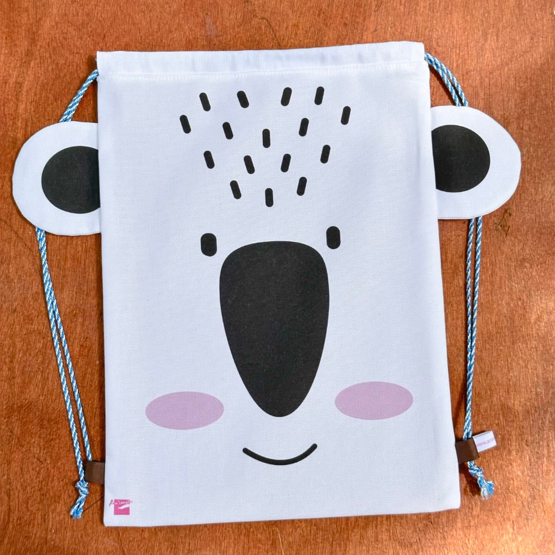 Sac à dos animaux en tissu - Le chat (avec liens coulissants) - vue 5