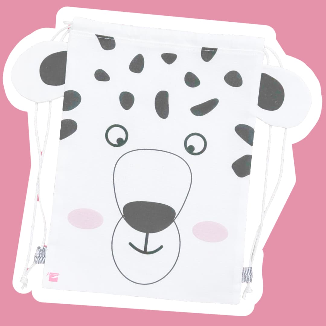 Sac à dos animaux en tissu - Le guépard (avec liens coulissants)
