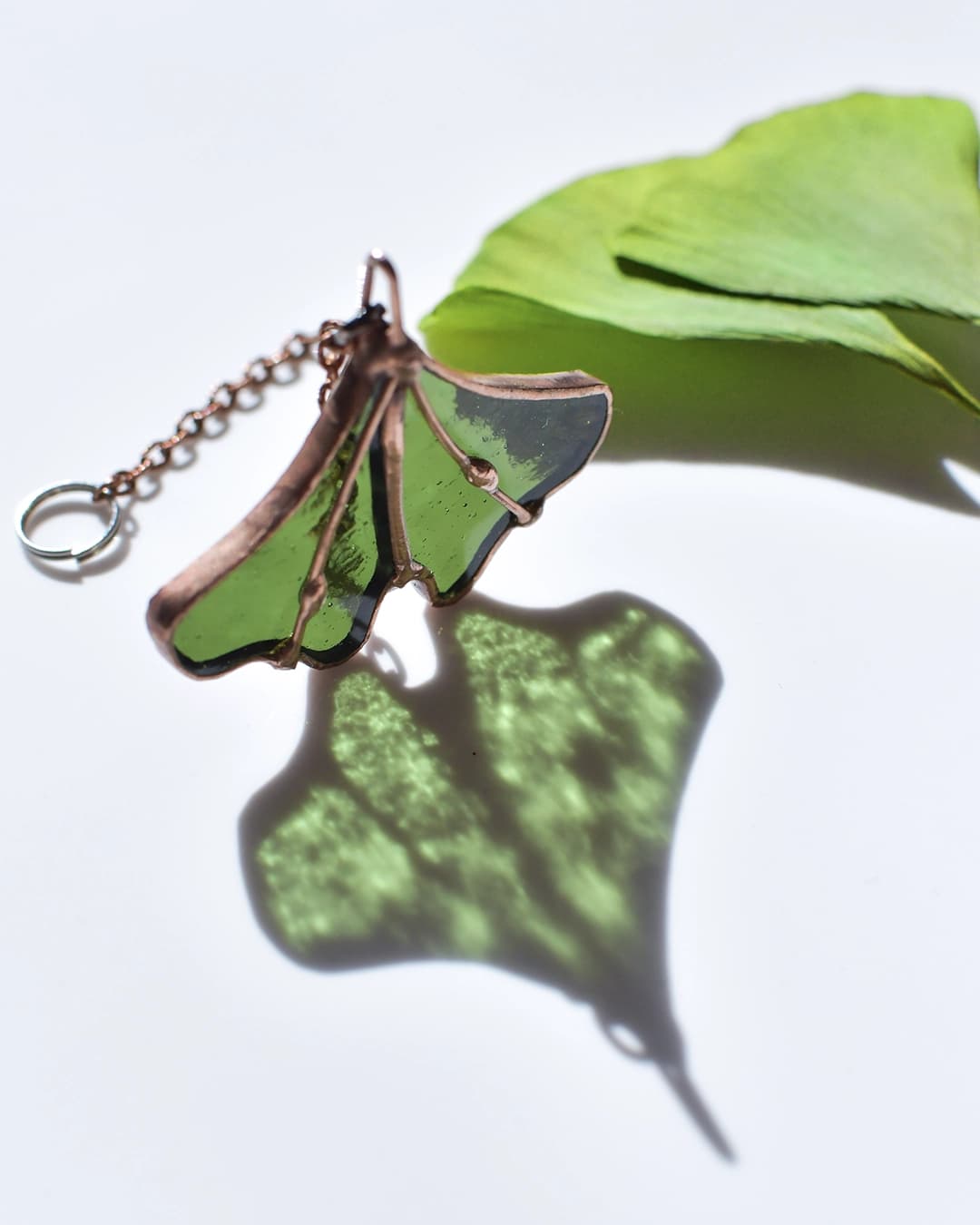 Vitrail Pendentif Ginkyo Nintai vert