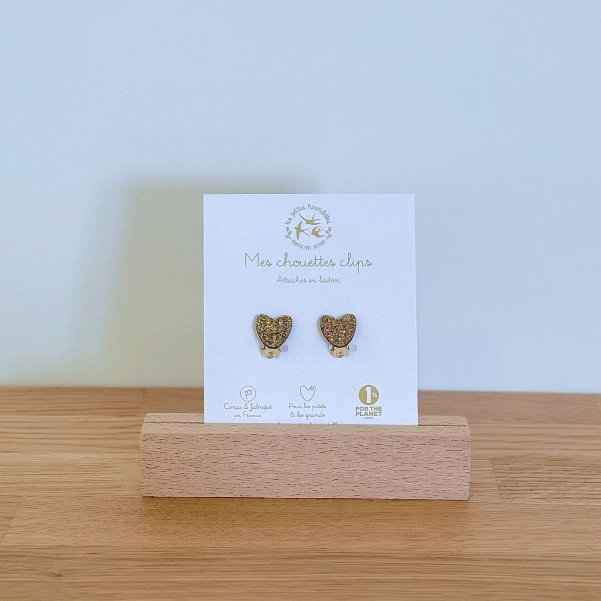 Boucles clips pailletées - Coeurs - vue 4