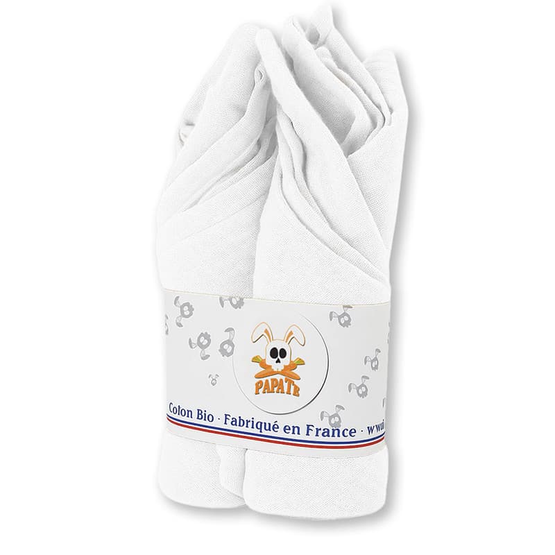 Langes en Coton Bio Blanc - vue 1