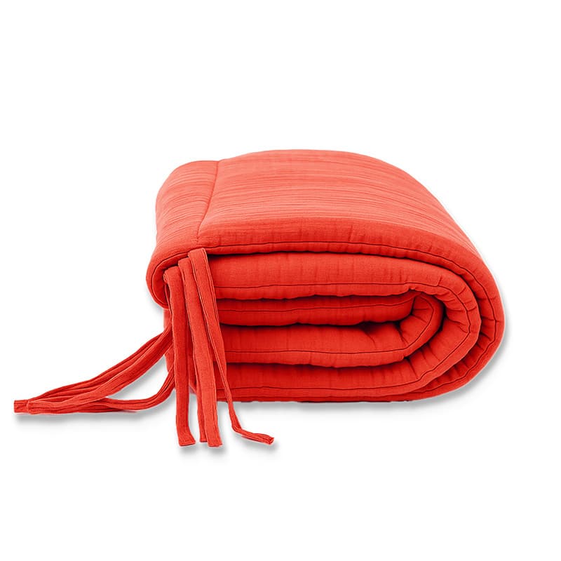 Tour de Lit en Coton Bio Fraise