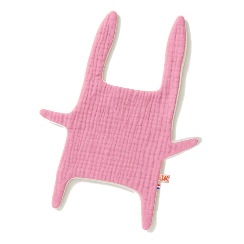 Doudou Plat en Coton Bio Rose