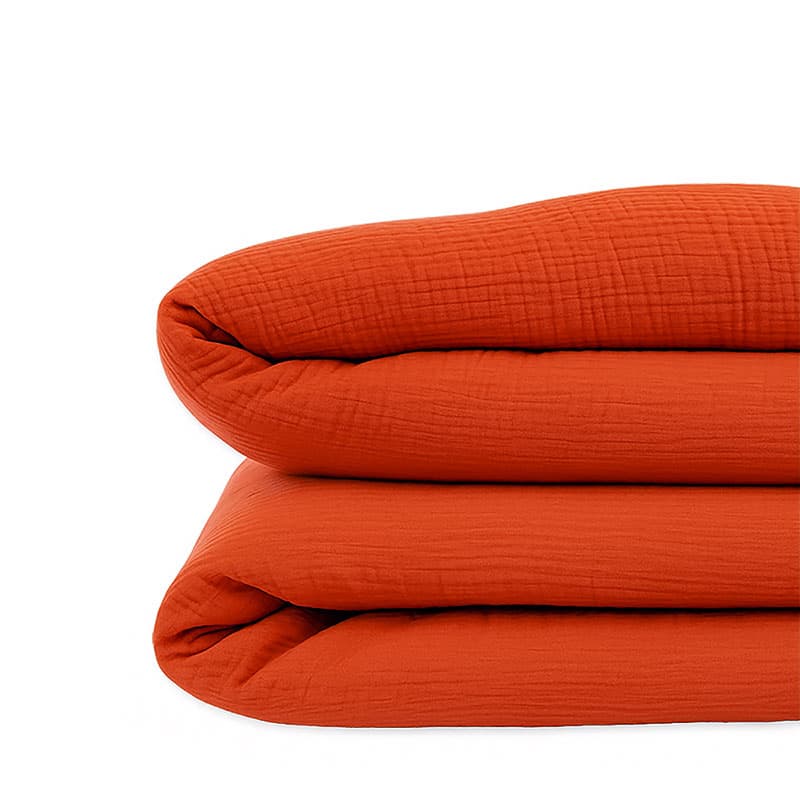 Housse de Couette en Coton Bio Fraise