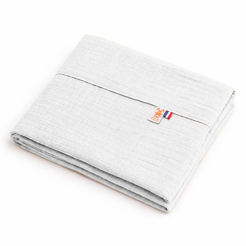 Drap Plat en Gaze de Coton Bio Blanc