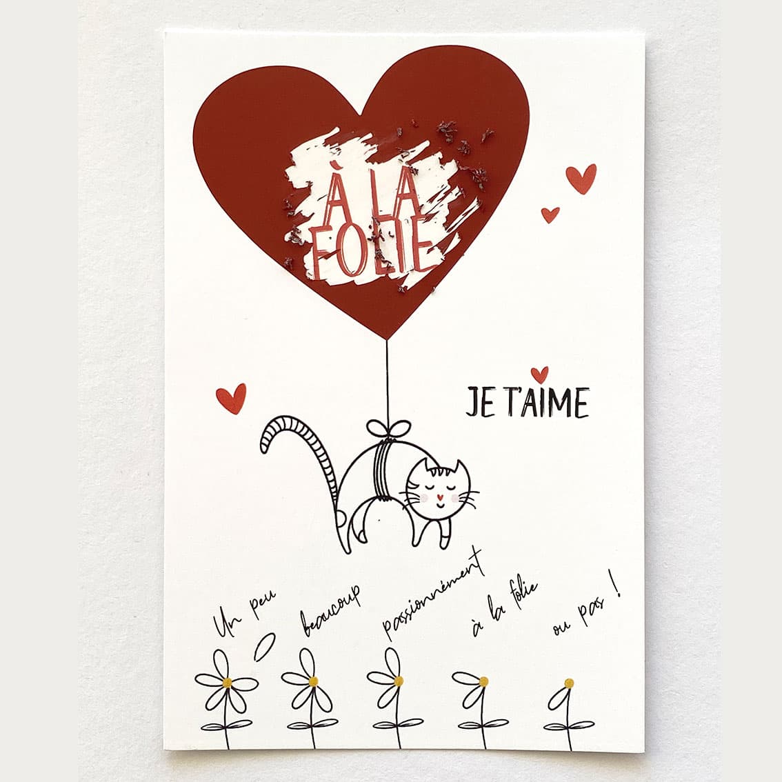 LOVE - Carte postale à gratter - Je t'aime - vue 2