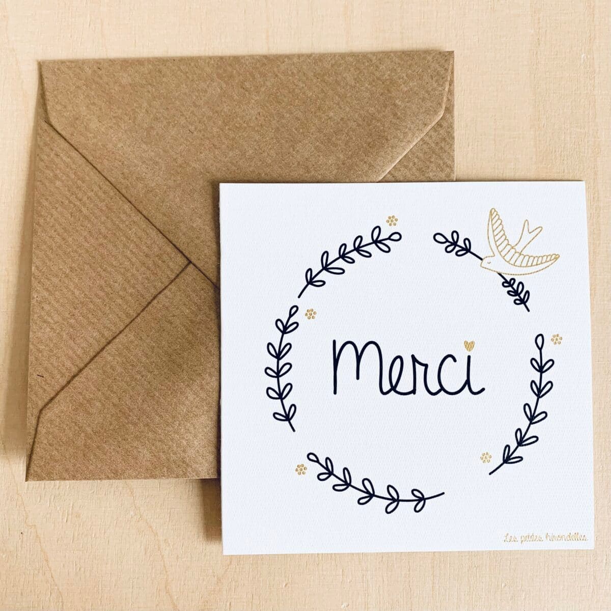 Carte & enveloppe - Merci - vue 1