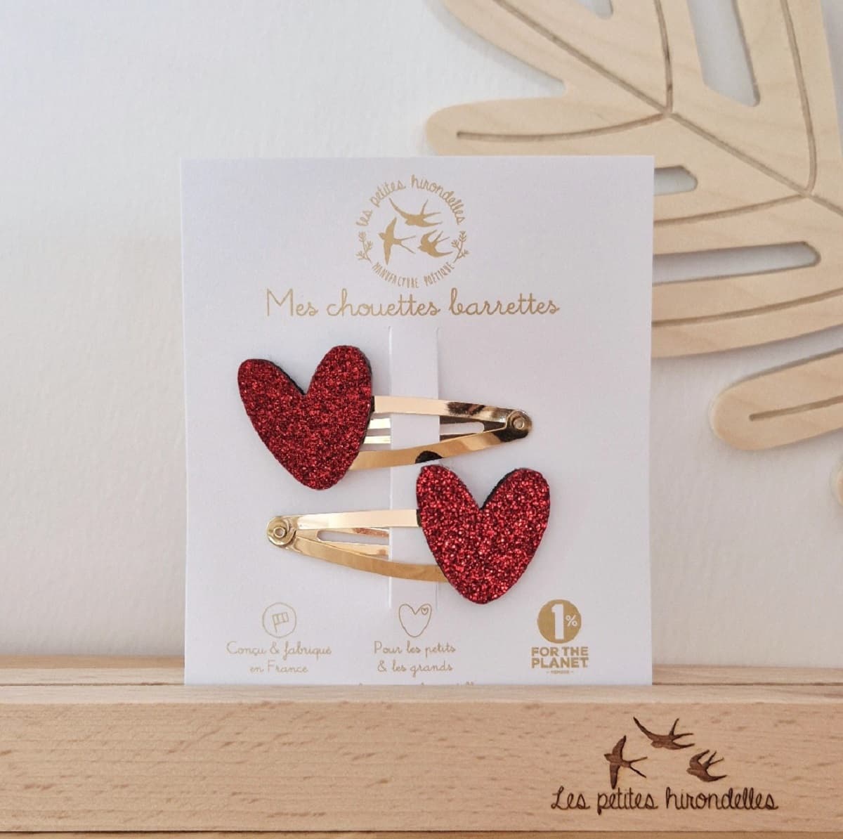 Barrettes doubles - Coeurs - vue 3