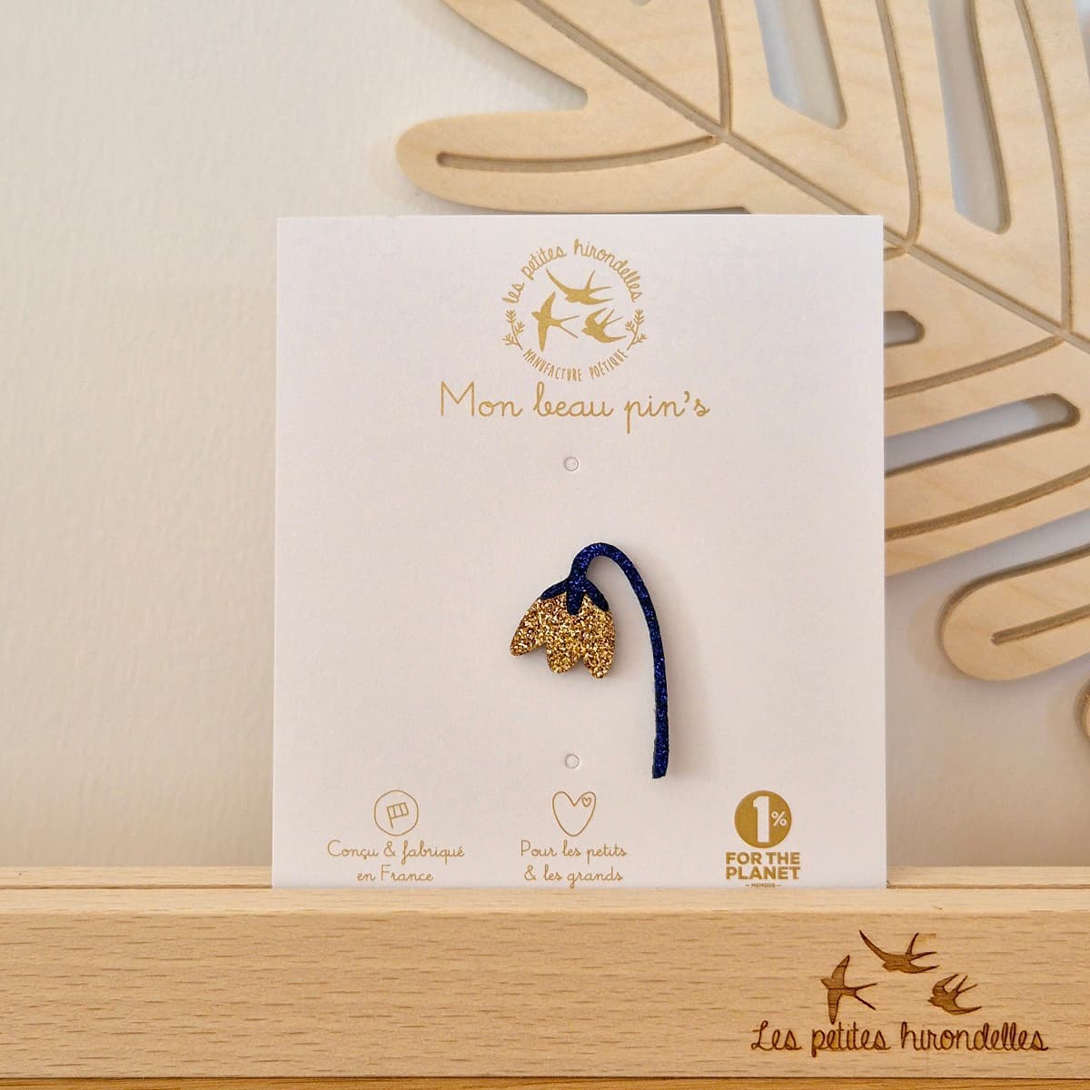Pin's feutrine pailletée - Muguet - vue 5