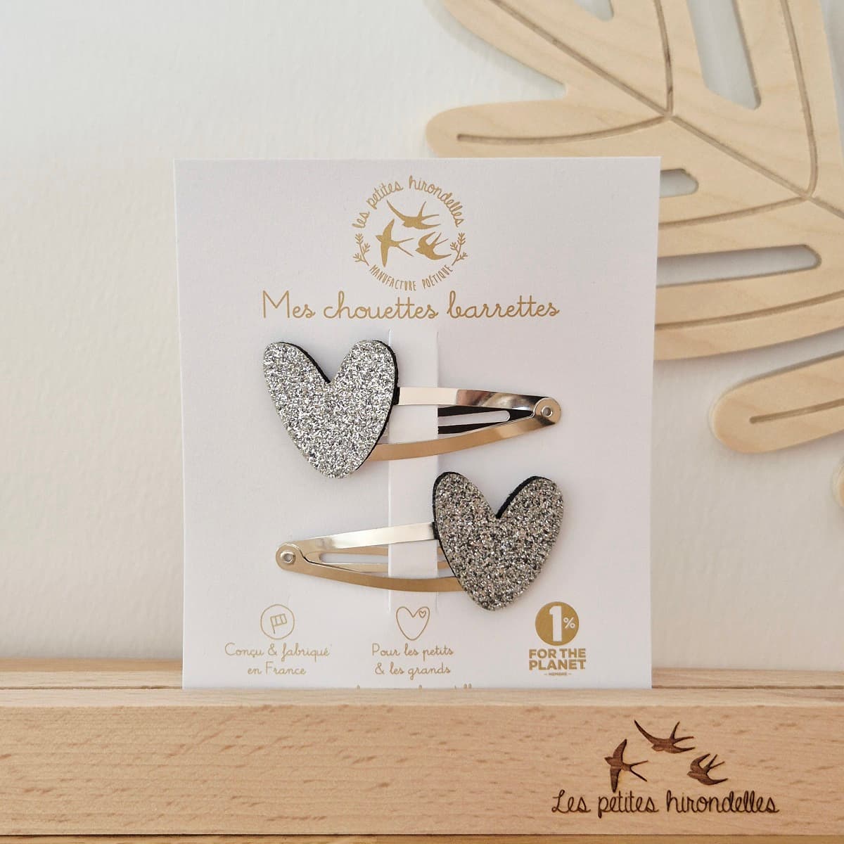 Barrettes doubles - Coeurs - vue 5