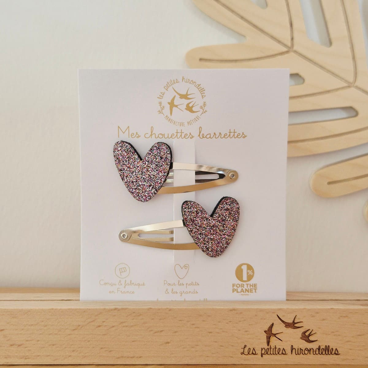 Barrettes doubles - Coeurs - vue 11