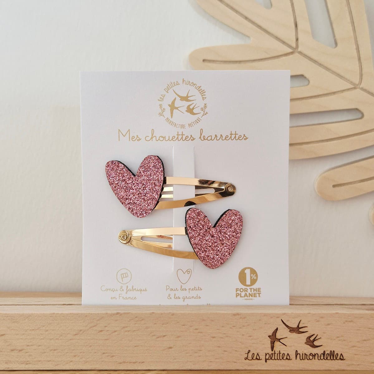 Barrettes doubles - Coeurs - vue 4