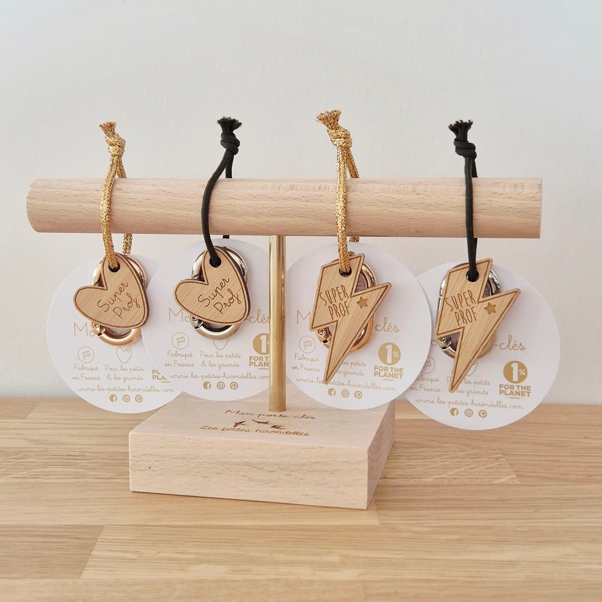 Porte-clés en bois - Super Prof - vue 2