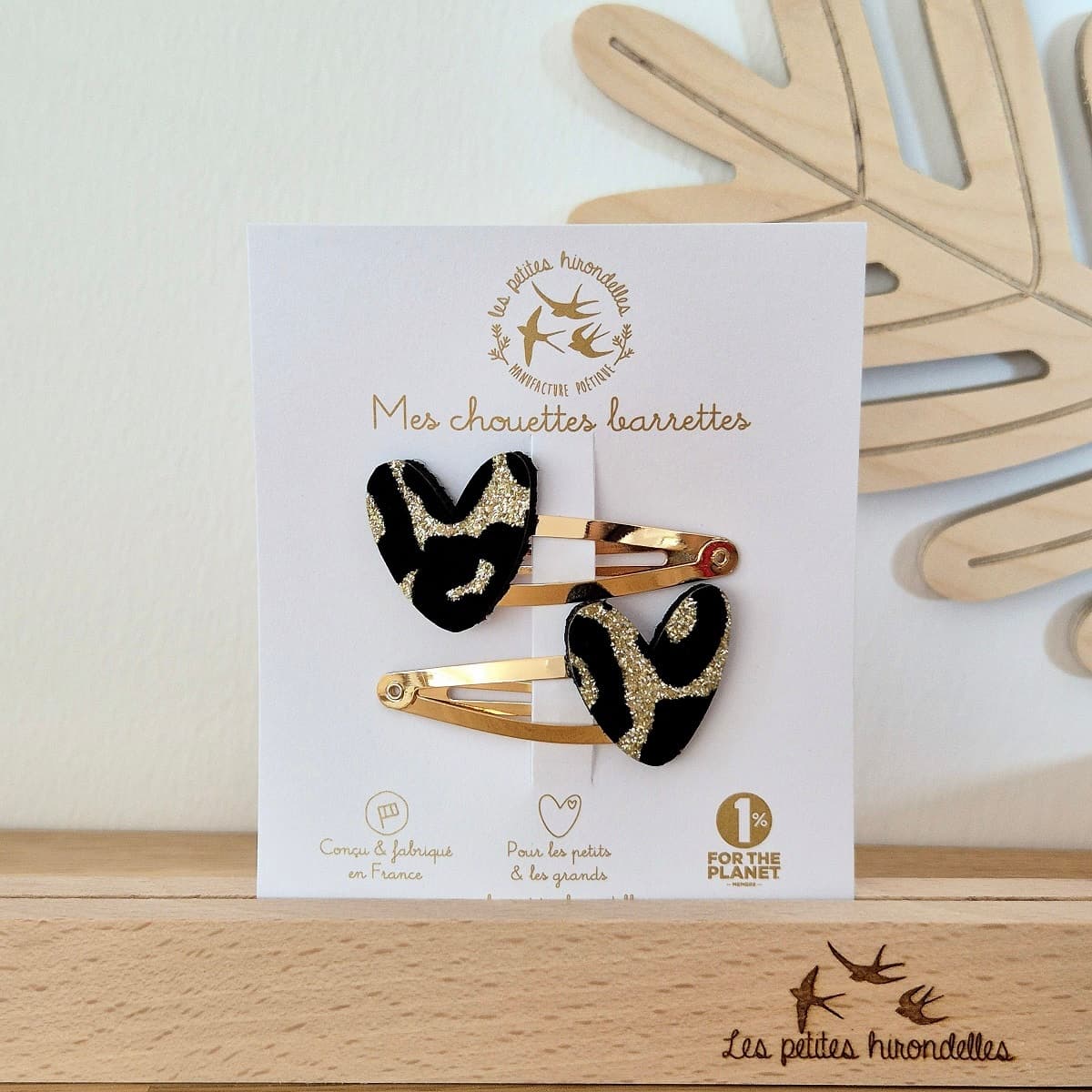 Barrettes doubles - Coeurs - vue 1