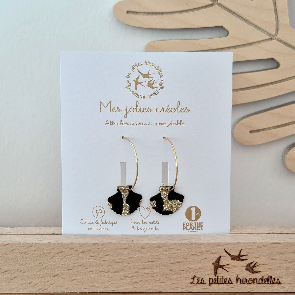 Créoles pailletées - Coquillages - vue 3