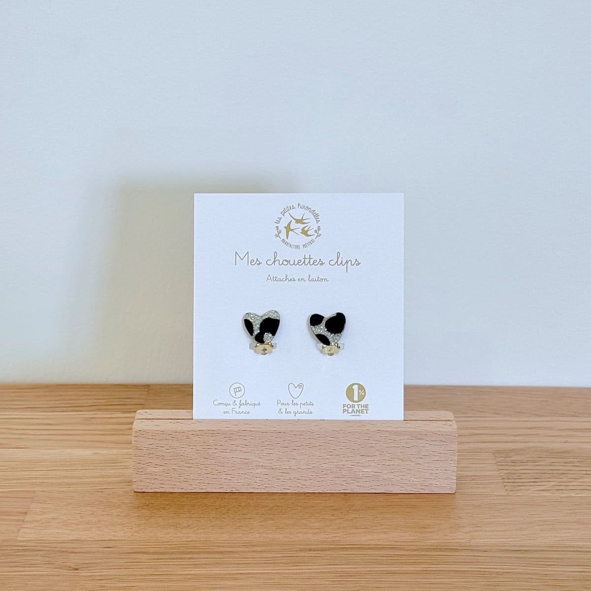 Boucles clips pailletées - Coeurs - vue 7