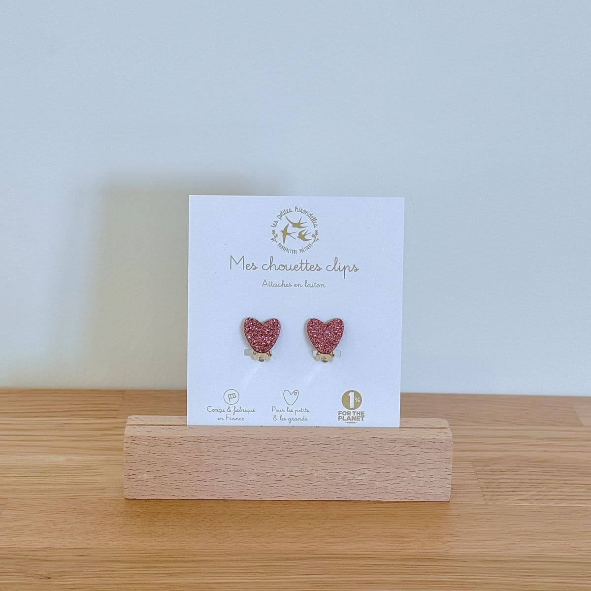 Boucles clips pailletées - Coeurs - vue 5