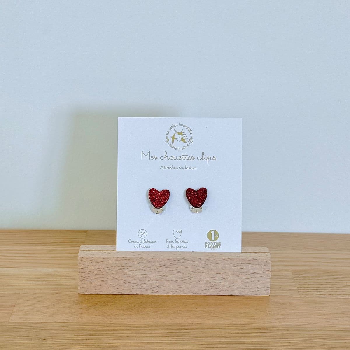 Boucles clips pailletées - Coeurs - vue 9