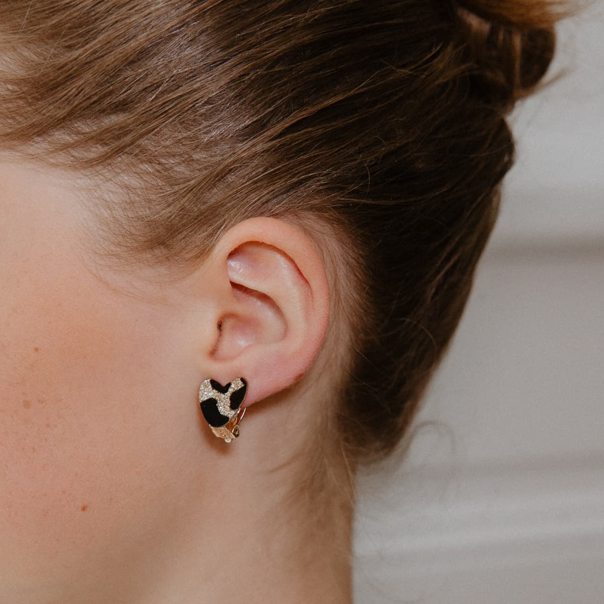 Boucles clips pailletées - Coeurs