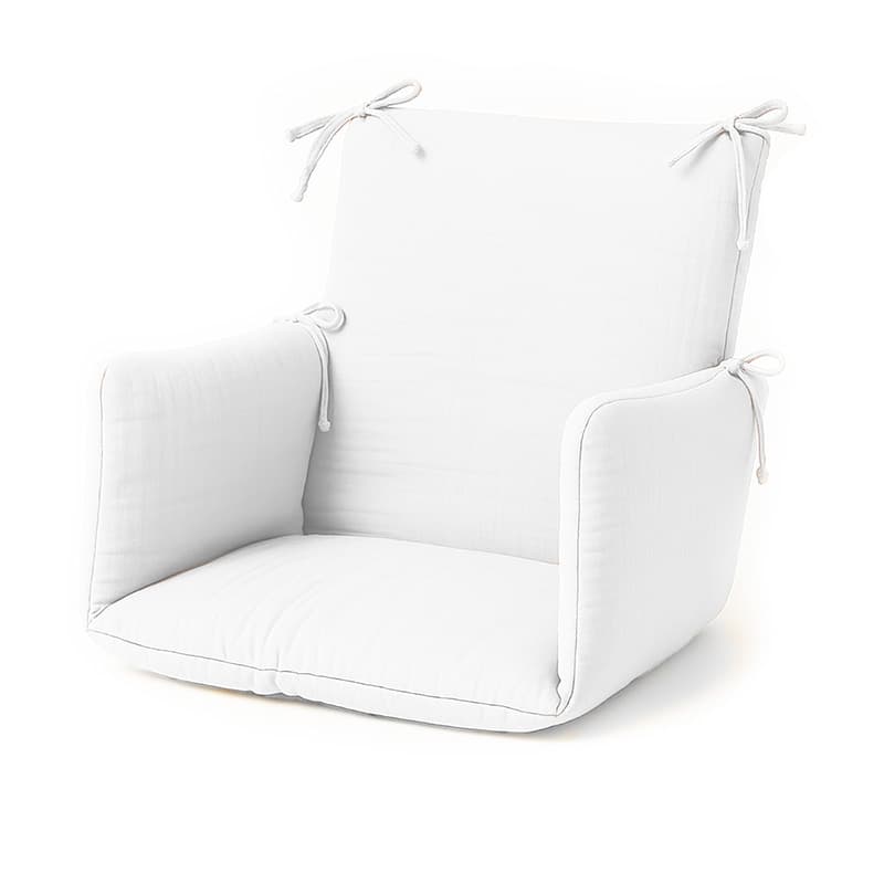 Coussin de Chaise Haute en Coton Bio Blanc - vue 1