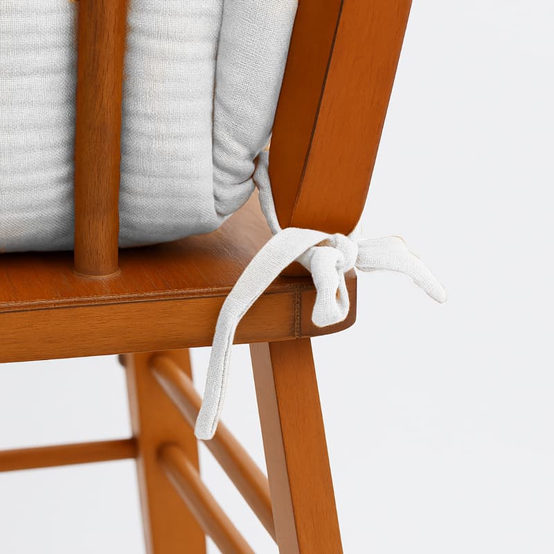 Coussin de Chaise Haute en Coton Bio Blanc - vue 4
