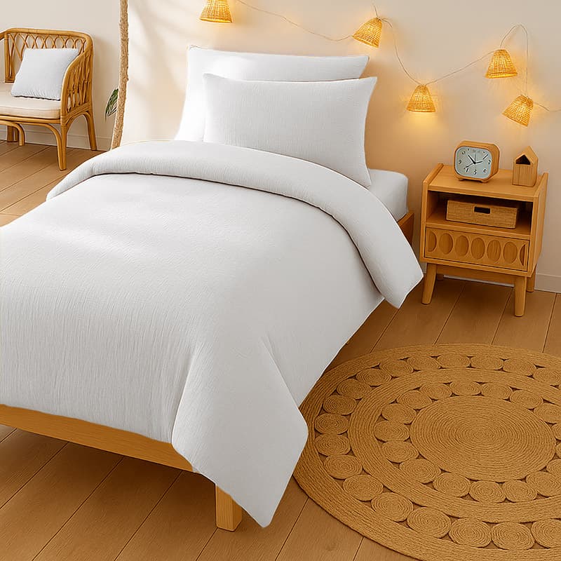 Housse de Couette en Coton Bio Blanc - vue 3