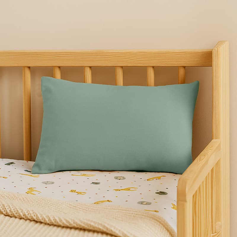Coussin Rectangle en Coton Bio Vert - vue 3