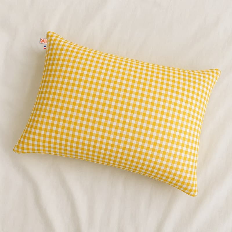 Coussin Rectangle en Coton Bio Vichy - vue 2