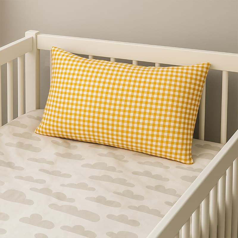 Coussin Rectangle en Coton Bio Vichy - vue 3