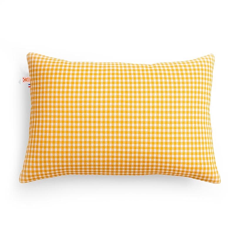 Coussin Rectangle en Coton Bio Vichy - vue 1