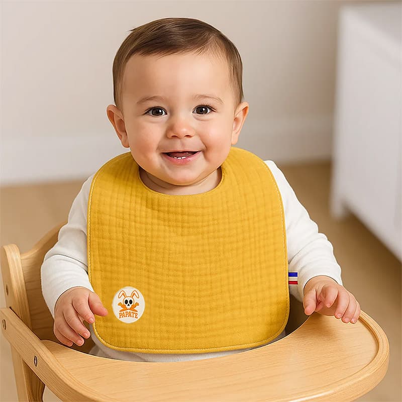 Bavoir en Coton Bio Honey - vue 4