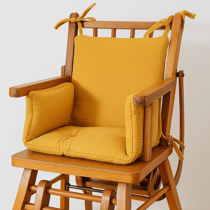 Coussin de Chaise Haute en Coton Bio Honey - vue 4
