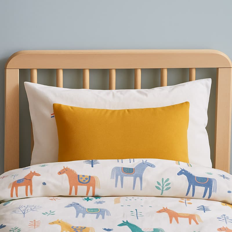 Coussin Rectangle en Coton Bio Honey - vue 2