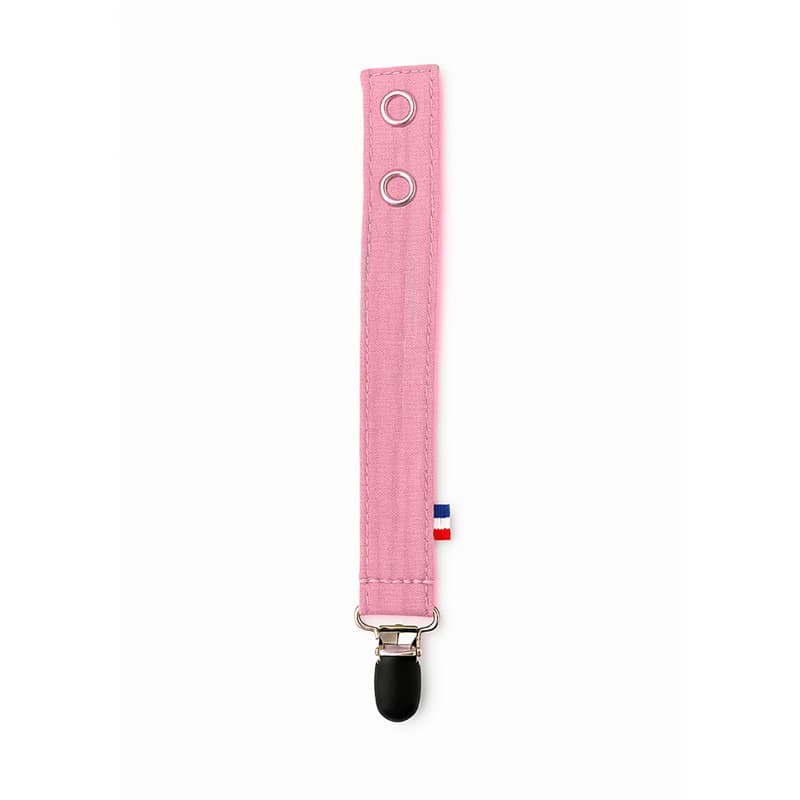Attache Tétine en Coton Bio Rose - vue 2