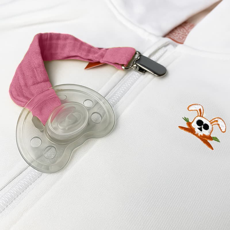 Attache Tétine en Coton Bio Rose - vue 4