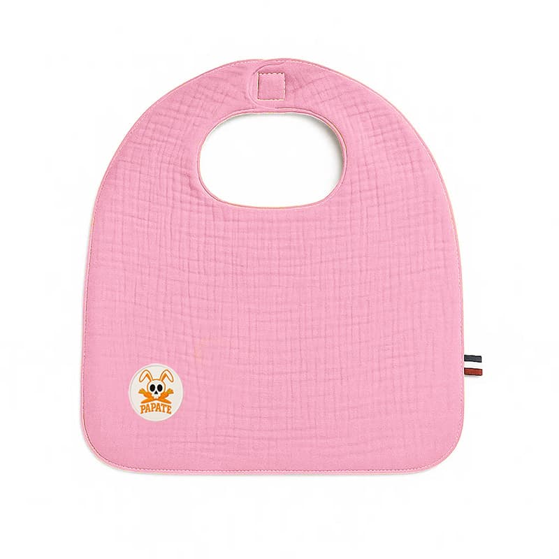Bavoir en Coton Bio Rose - vue 1