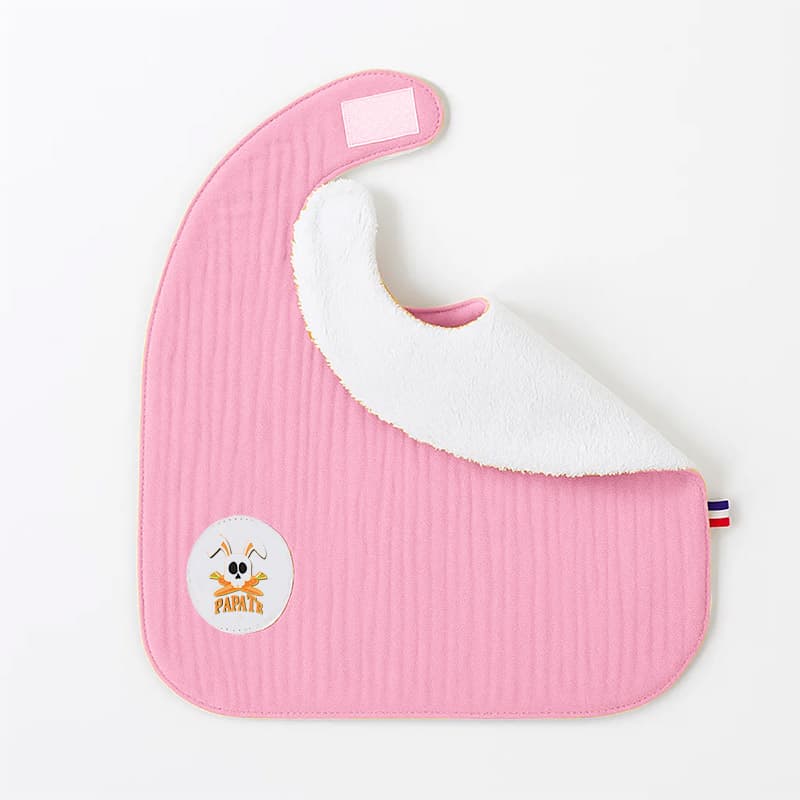 Bavoir en Coton Bio Rose - vue 3