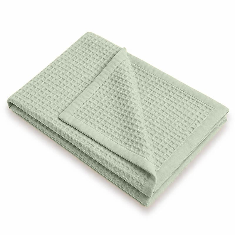 Couverture Nid d'Abeilles en Coton Bio Vert
