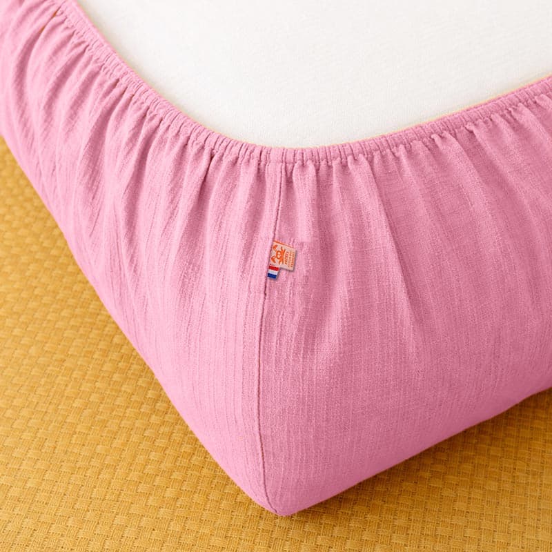 Drap Housse en Coton Bio Rose - vue 3