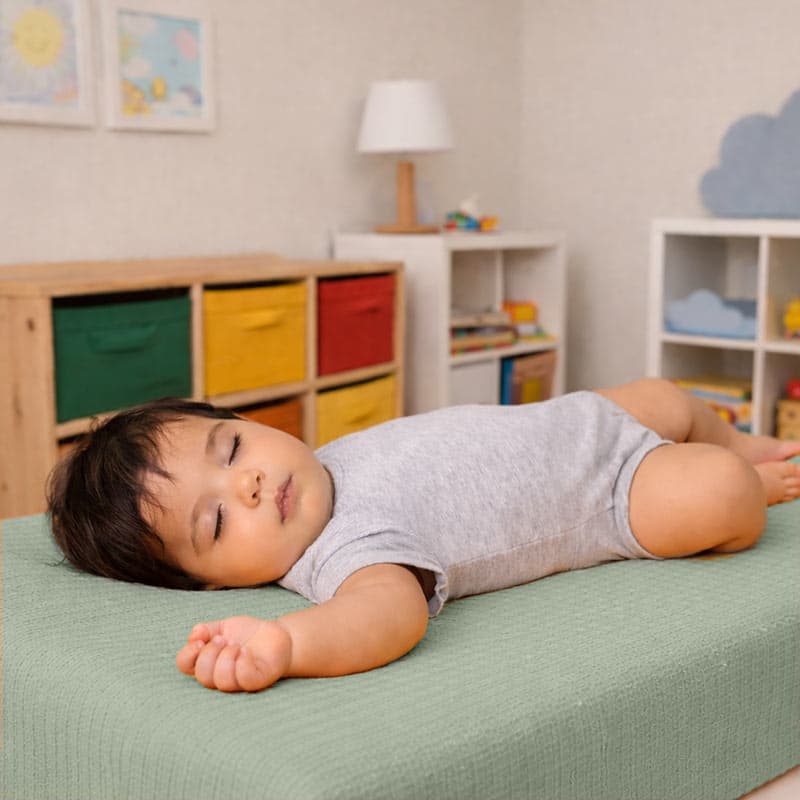 Drap Housse en Coton Bio Vert - vue 4