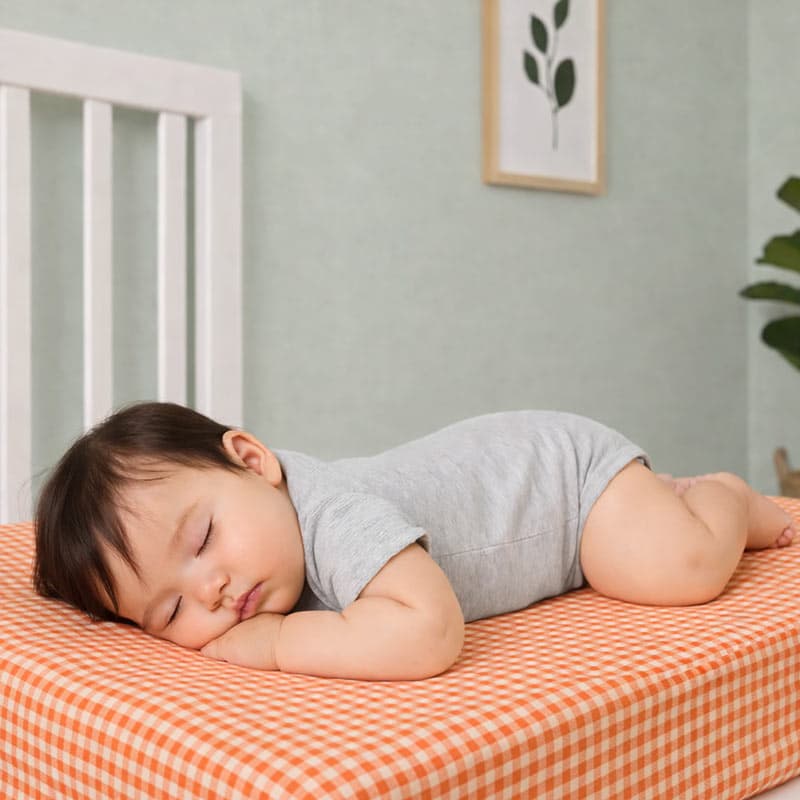 Drap Housse en Coton Bio Vichy - vue 4