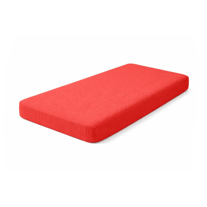 Drap Housse en Coton Bio Fraise - vue 1