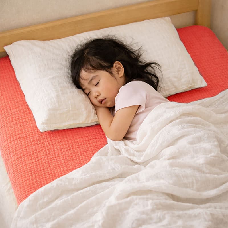 Drap Housse en Coton Bio Fraise - vue 2
