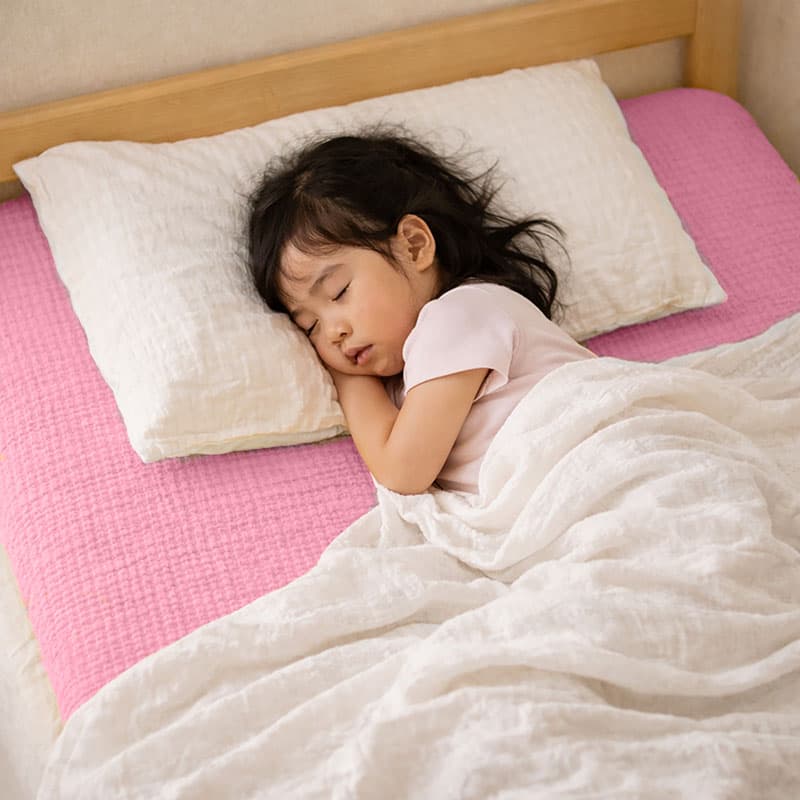 Drap Housse en Coton Bio Rose - vue 2