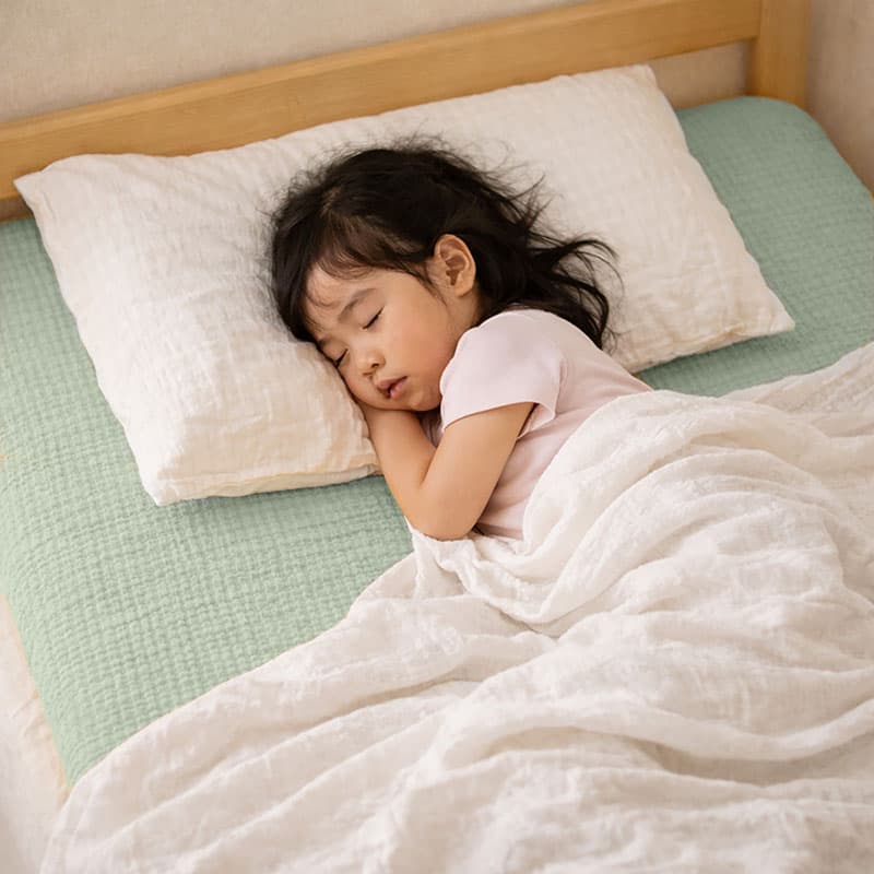 Drap Housse en Coton Bio Vert - vue 2
